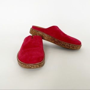 Lucky Brand Womens Tamala Mule Cozy Slippers Andorra Burgundy Suede 8M Slip On